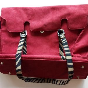 Large red Alan Stuart tote